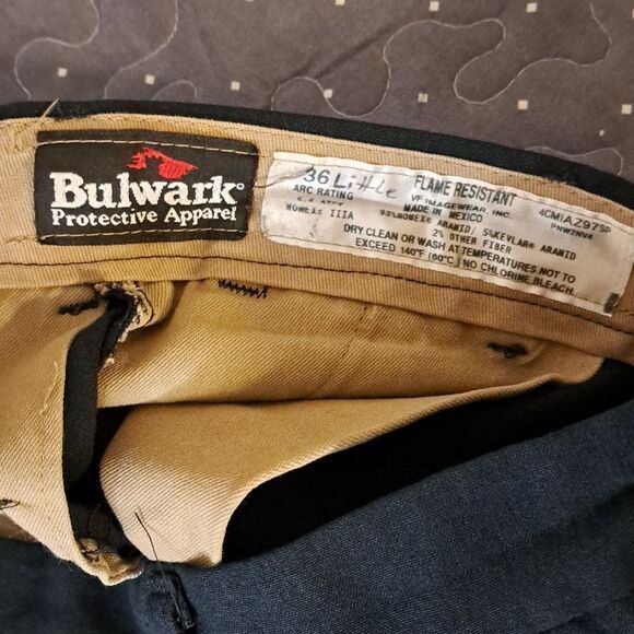 Bulwark protective flame resistant navy blue pants size 36 - Picture 3 of 5